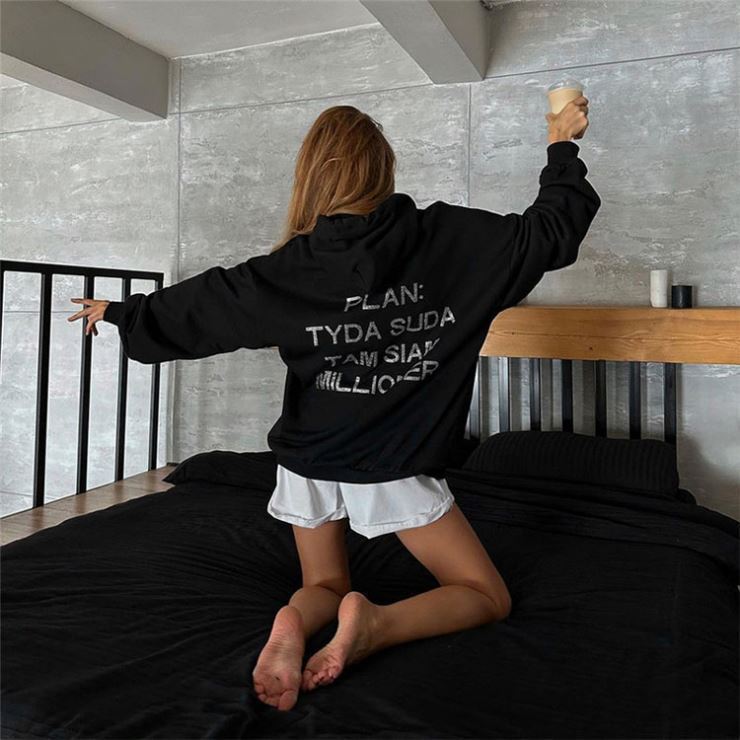 Women's Hooded Street-style Loose-fit Hoodie Jacket