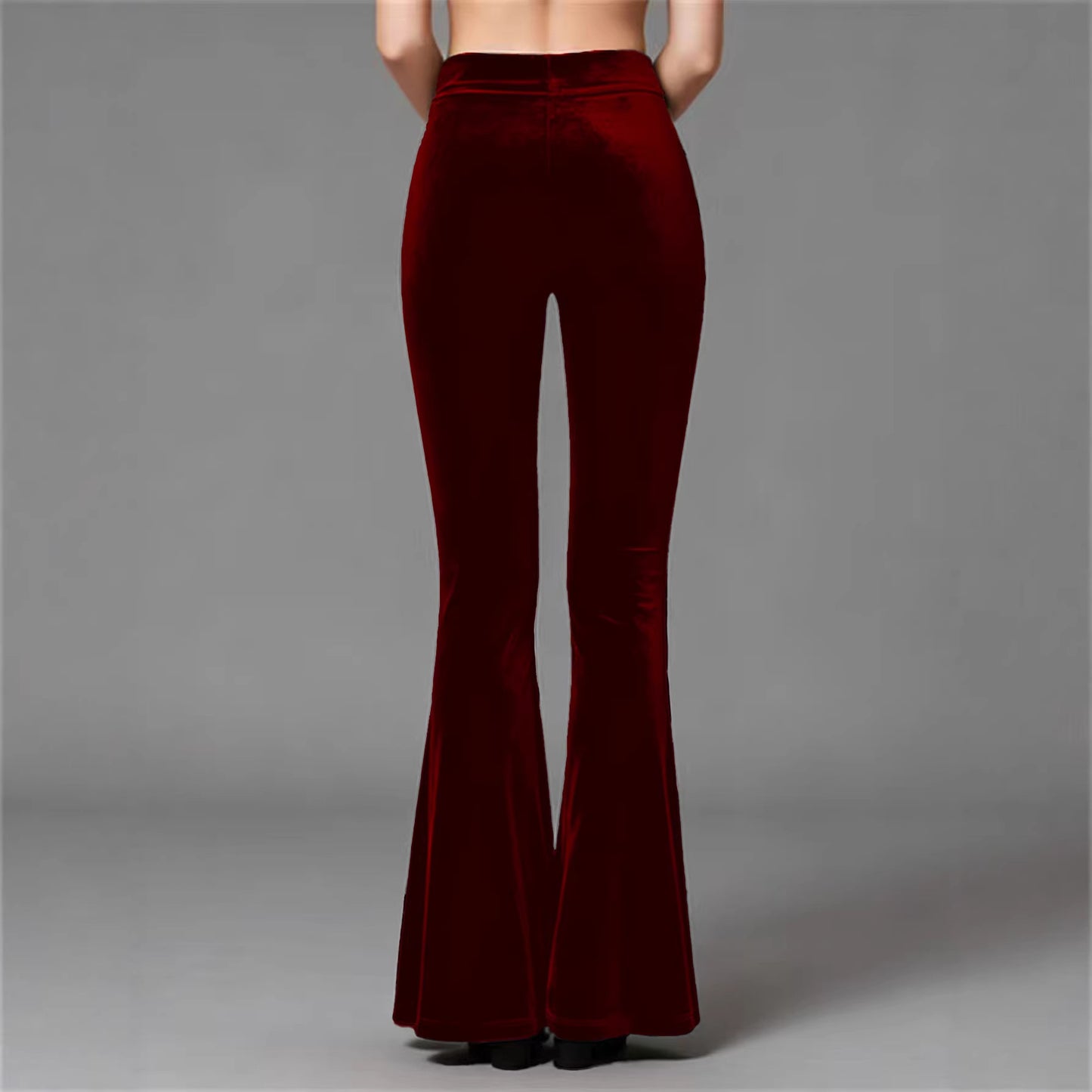 Slimming Casual High-waisted Womens Flared Pants