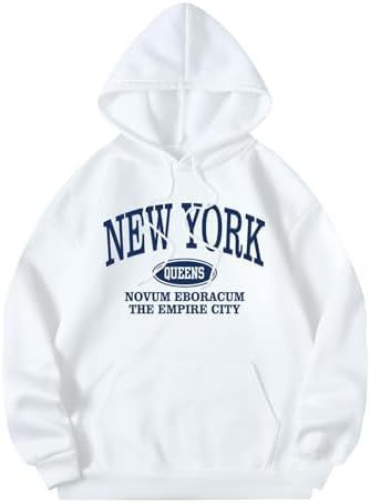 Women's Letter Pattern Hoodie Pullover Sweater