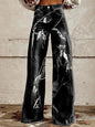 Women's Digital Print Pants Imitation Jeans