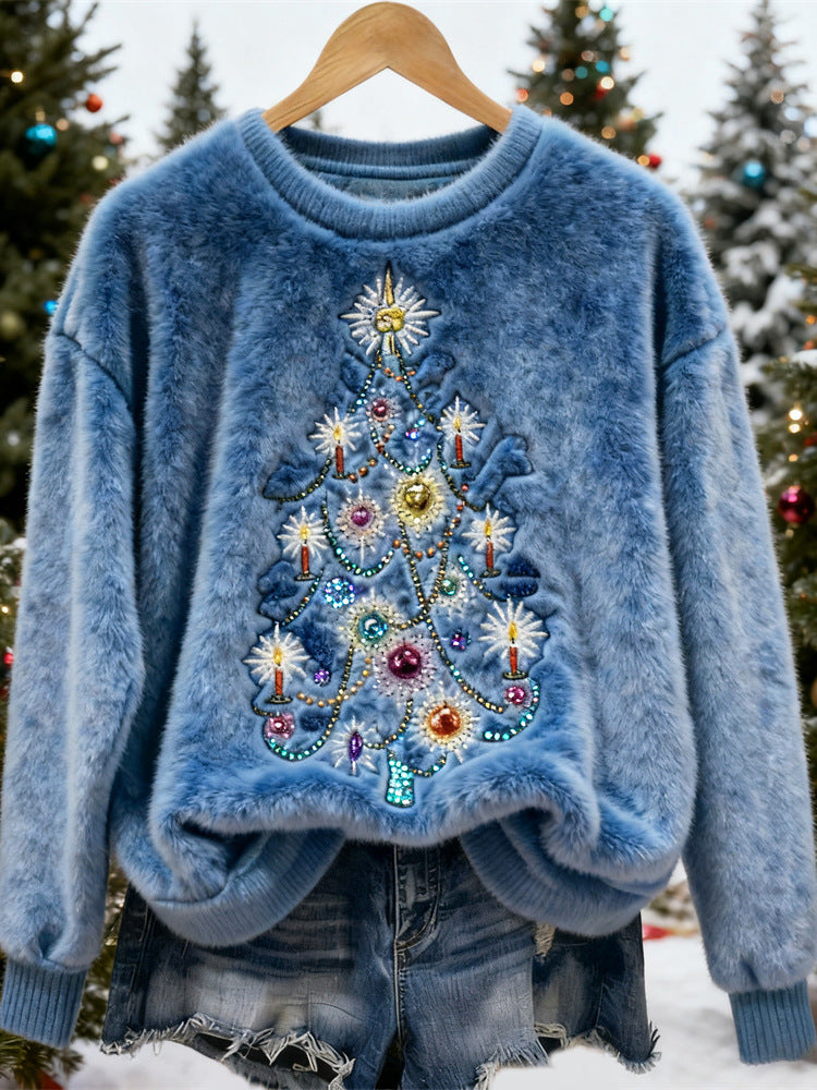 Women's 3D-printed Casual Christmas Hoodie