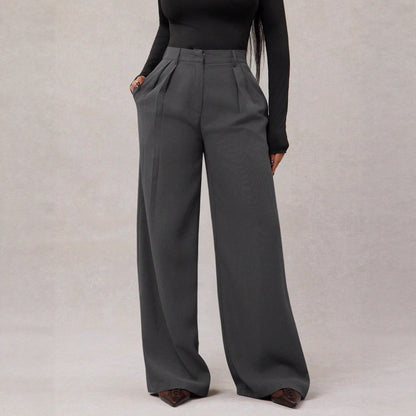 New Women's Casual Loose Straight-leg Business Commuting Wide-leg Pants