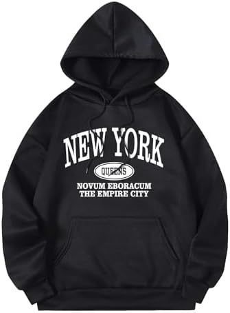 Women's Letter Pattern Hoodie Pullover Sweater