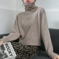 Women's High-neck Loose Slim-fit Lapel Wool Sweater Base Layer