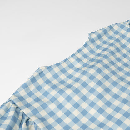 Women's Street Fashion Tie-dye Plaid Print Shirt