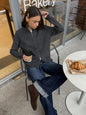 Women's Casual Knit Dual-zip Solid Color Sweater