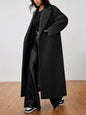 Women's Wool Coat Fashion Long Sleeve Lapel Long Coat