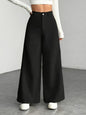 Women's High Waist Loose Drooping Slimming Solid Color Mop Wide Leg