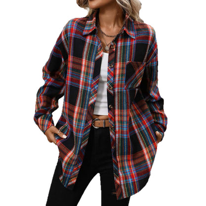 Women's Long Sleeve Retro Versatile Hong Kong Style Stylish Shirt