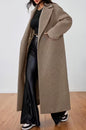 Women's Wool Coat Fashion Long Sleeve Lapel Long Coat