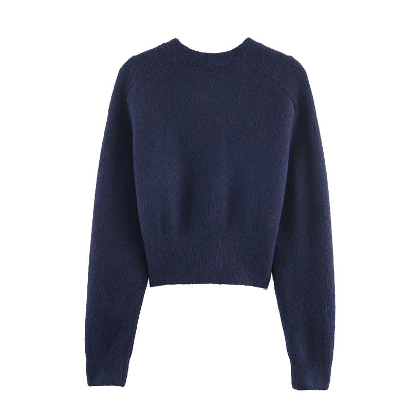 Fashion Temperament Women's Clothing Wholesale Button Knitted Coat