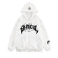 Vintage Zipper Sweatshirt Gothic Letter XINGX Printed Hoodie