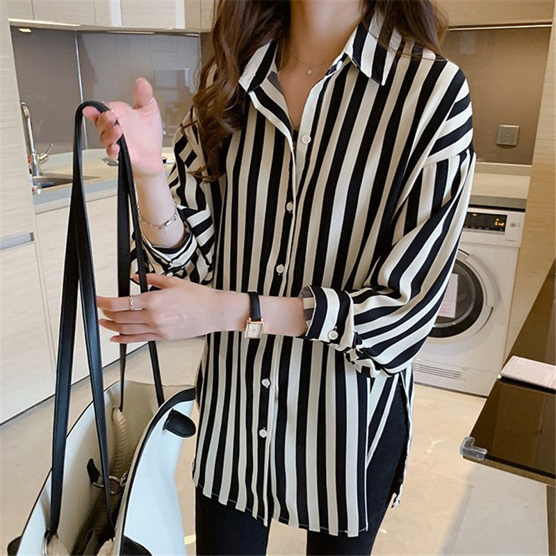 Women's New Retro Hong Kong Style Top With A Light Mature Design Shirt