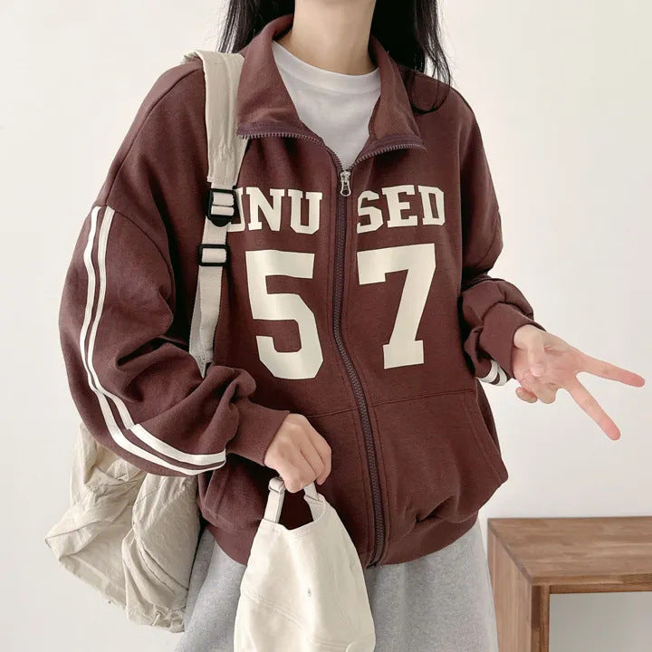 Design Sense Niche Couple Coat High Street Two Bars Raglan