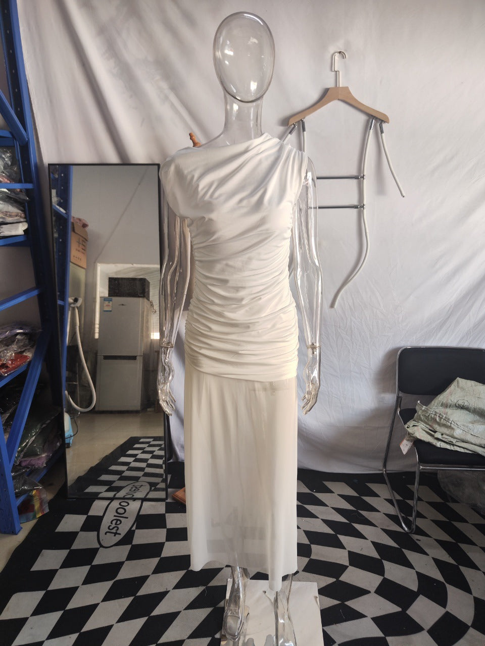 Fashion French Style Temperament Satin Dress Women