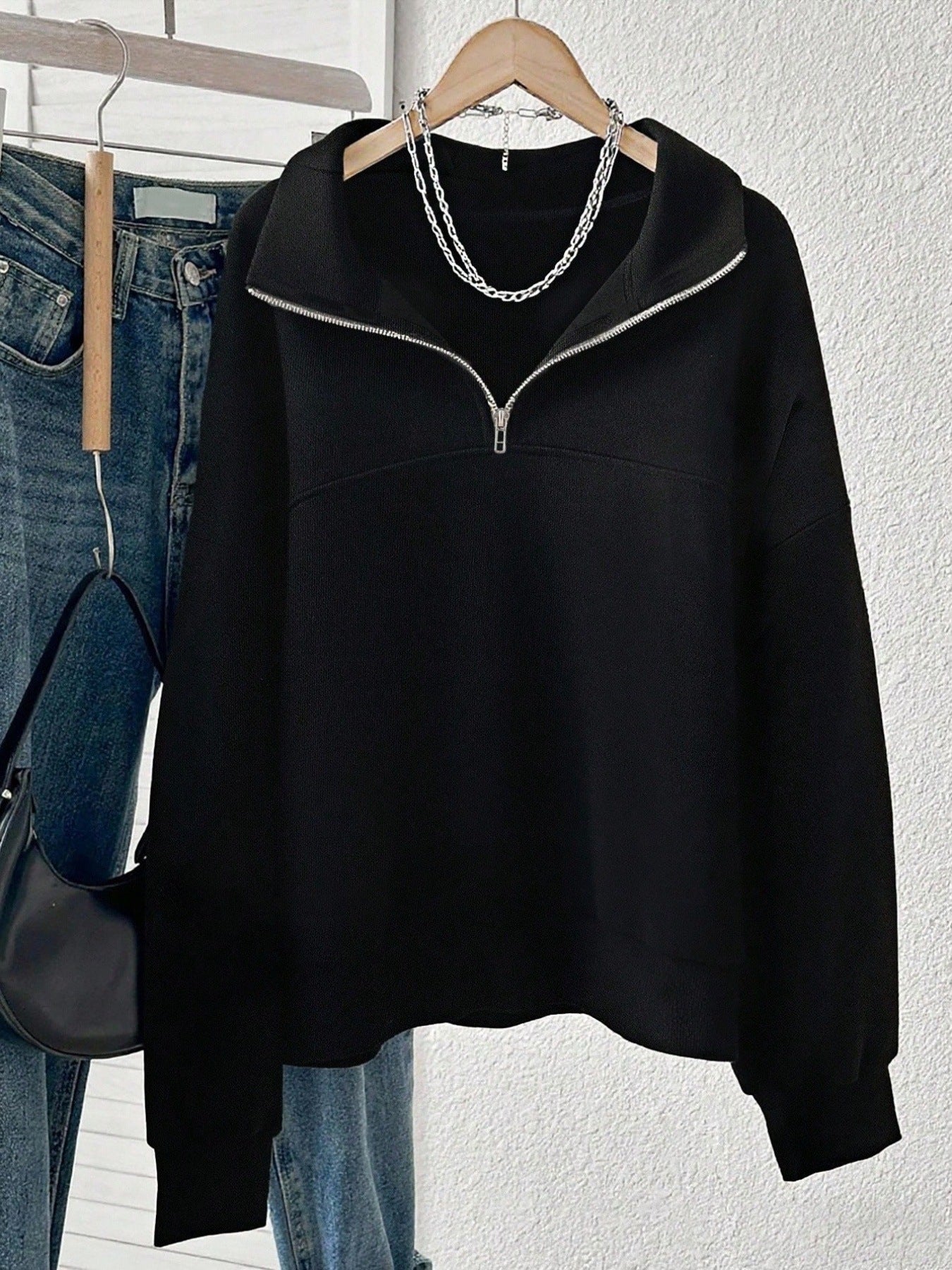 Spring And Autumn New Zipper Sweater