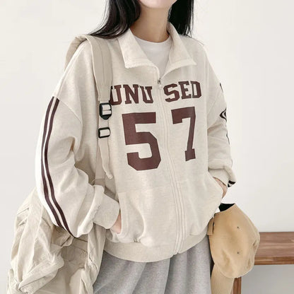 Design Sense Niche Couple Coat High Street Two Bars Raglan