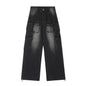 Multi-pocket Loose Multi-pocket Washed Distressed Pants