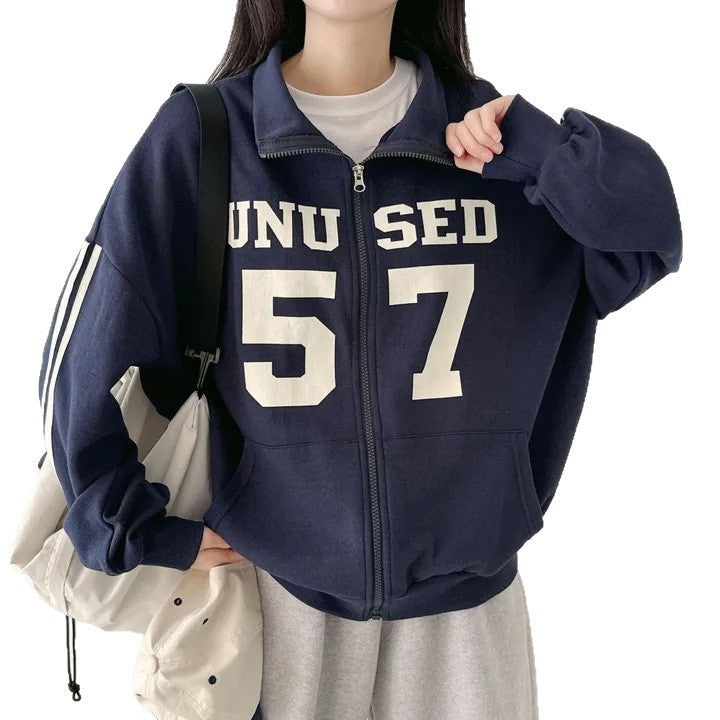 Design Sense Niche Couple Coat High Street Two Bars Raglan