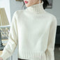 Women's High-neck Loose Slim-fit Lapel Wool Sweater Base Layer