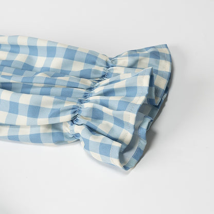 Women's Street Fashion Tie-dye Plaid Print Shirt