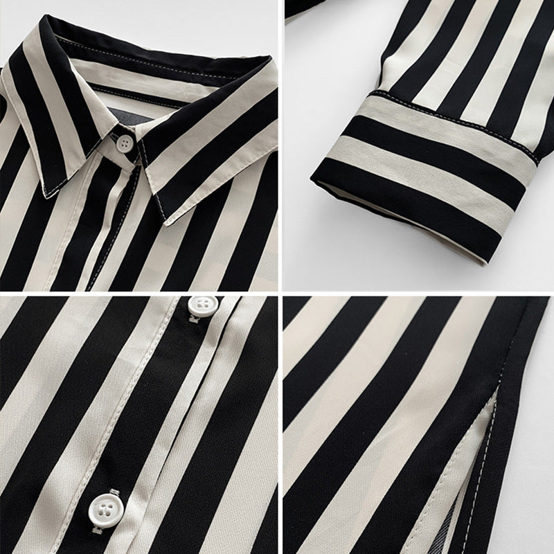 Women's New Retro Hong Kong Style Top With A Light Mature Design Shirt