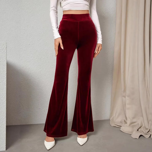Slimming Casual High-waisted Womens Flared Pants