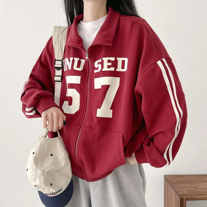 Design Sense Niche Couple Coat High Street Two Bars Raglan