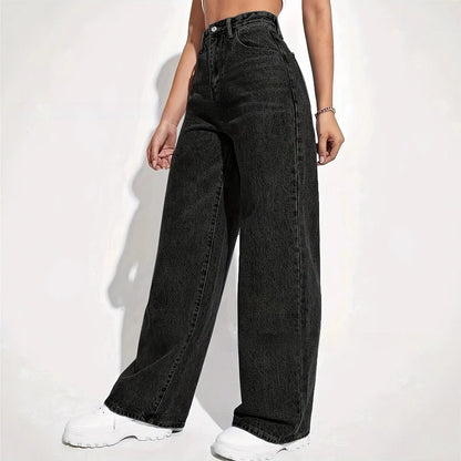 Loose Washed-out Jeans Retro Fashion Casual All-matching