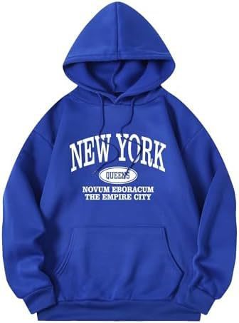 Women's Letter Pattern Hoodie Pullover Sweater