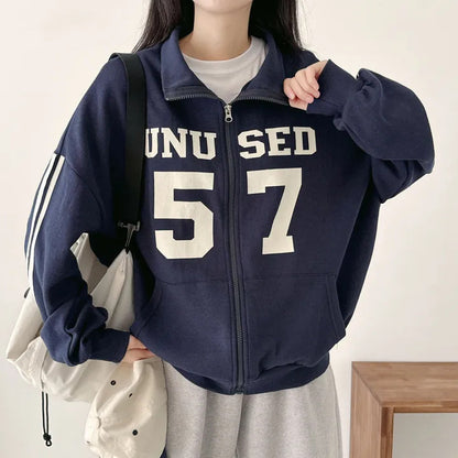 Design Sense Niche Couple Coat High Street Two Bars Raglan